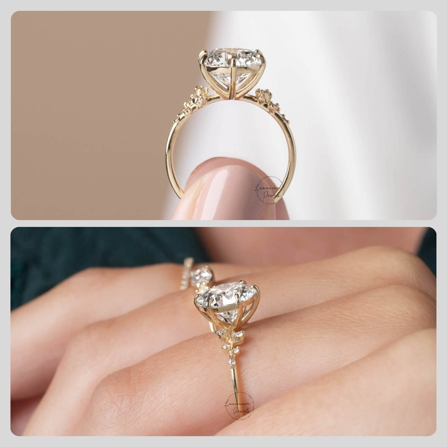Antique Cluster Ring, Promise Ring For Fiancée