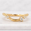 10k Solid Gold Curved Lab Grown Diamond Wedding Band Stacking Ring