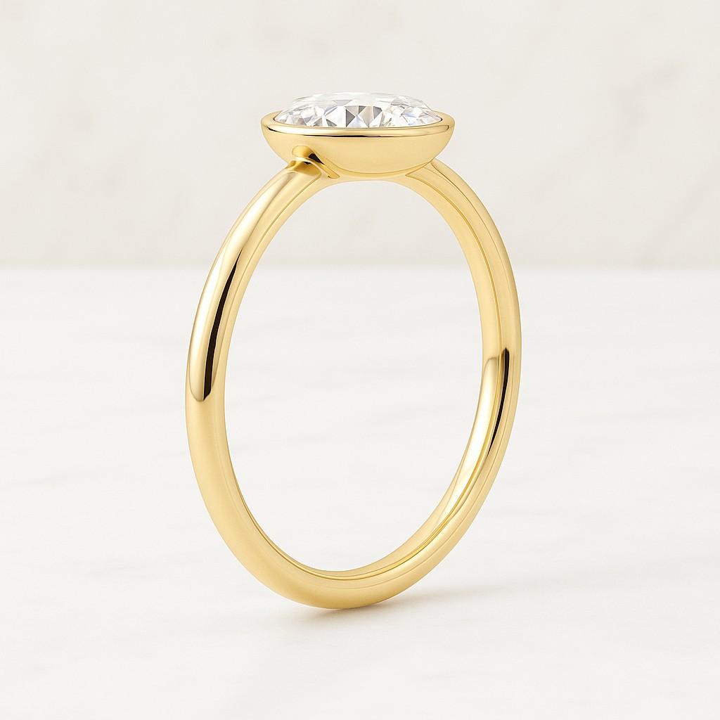 Antique Round Rose Cut Diamond Ring Rose Diamond Wedding Ring