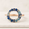 Blue Round Sapphire Ring For Her