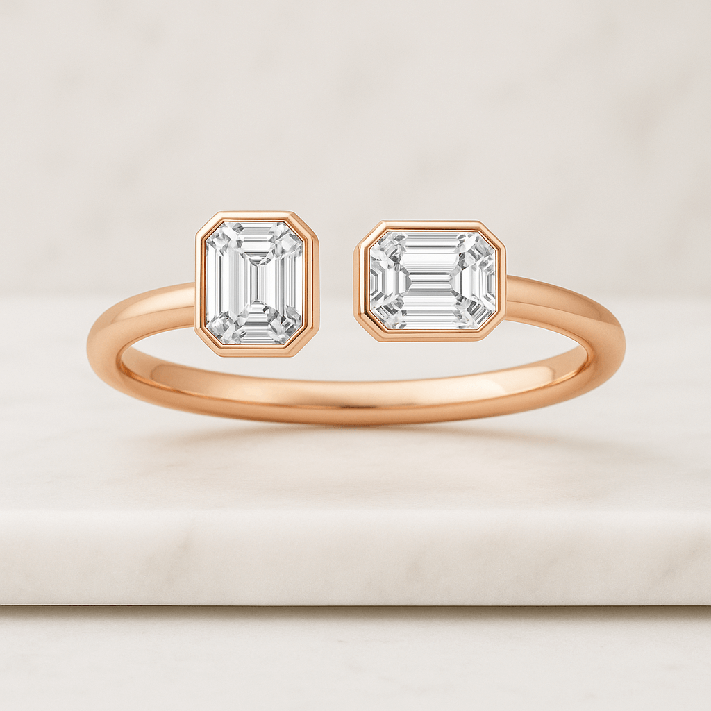 Diamond Engagement Ring Genuine Lab Grown Diamond Anniversary Ring Unique Proposal Ring for Her Six Claw Prong Setting Ring Gifts