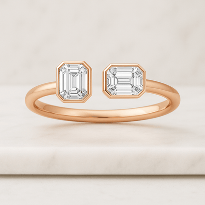 Diamond Engagement Ring Genuine Lab Grown Diamond Anniversary Ring Unique Proposal Ring for Her Six Claw Prong Setting Ring Gifts