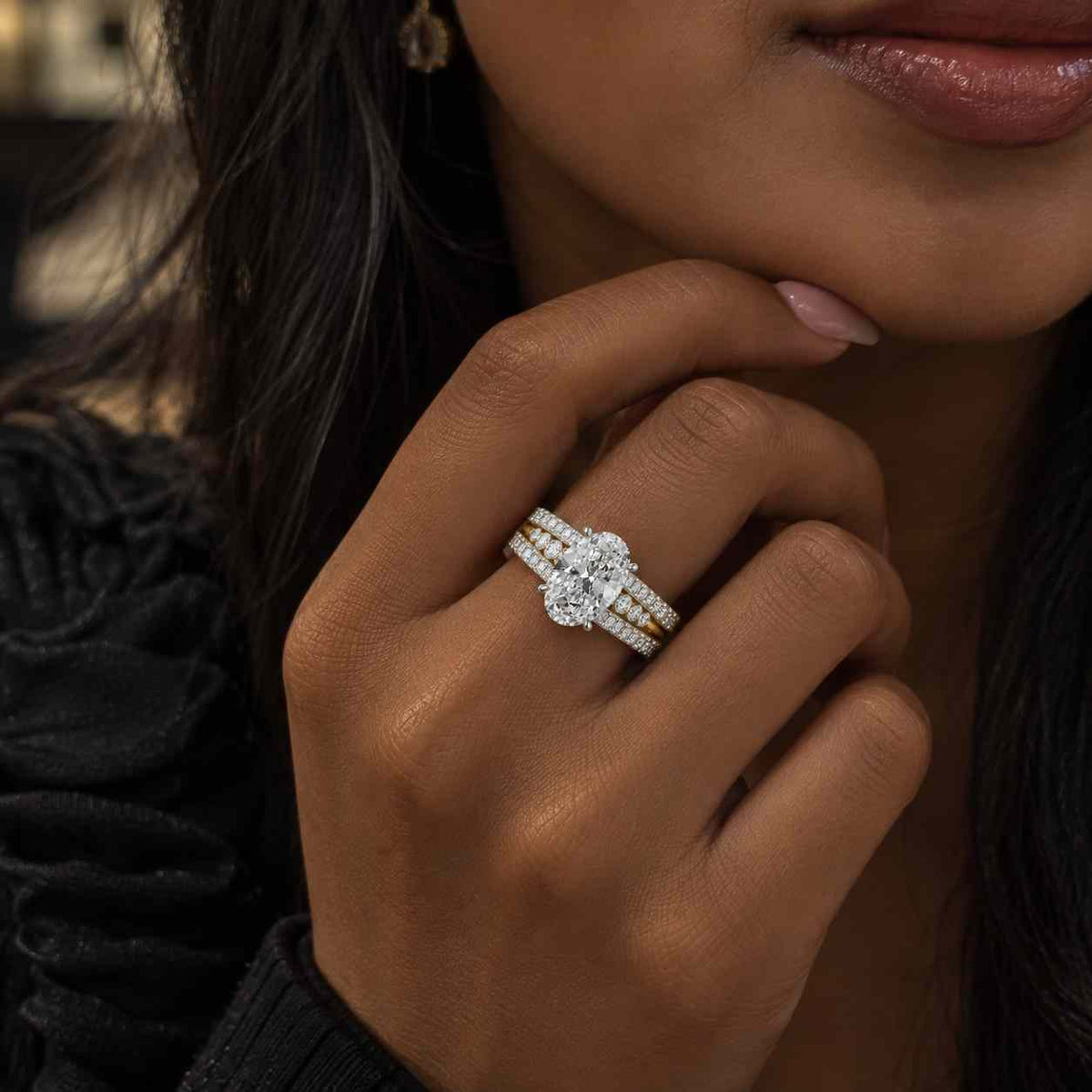  art deco leaf diamond bridal wedding ring set women anniversary gift