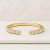 Open Gap Round Diamond Ring For Her