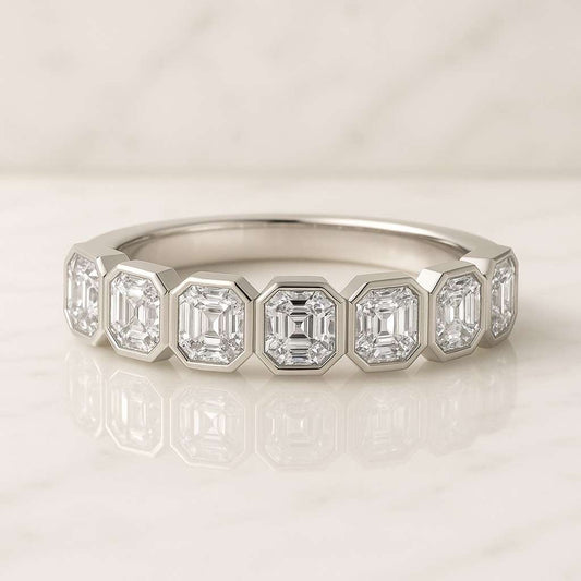 Asscher Cut Diamond Ring, Solitaire Engagement Ring