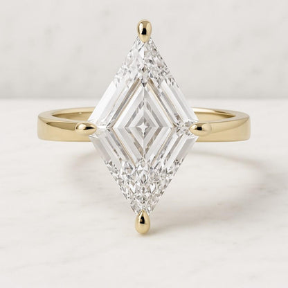 Asscher Cut Lab Grown Diamond Halo Engagement Ring CVD Diamond Solitaire Ring Diamond Ring Double Prong Set Diamond Ring