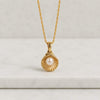 Pearl Shell Pendant Necklace in 14K Gold