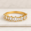 Baguette Cut Moissanite Diamond Band Ring For Love