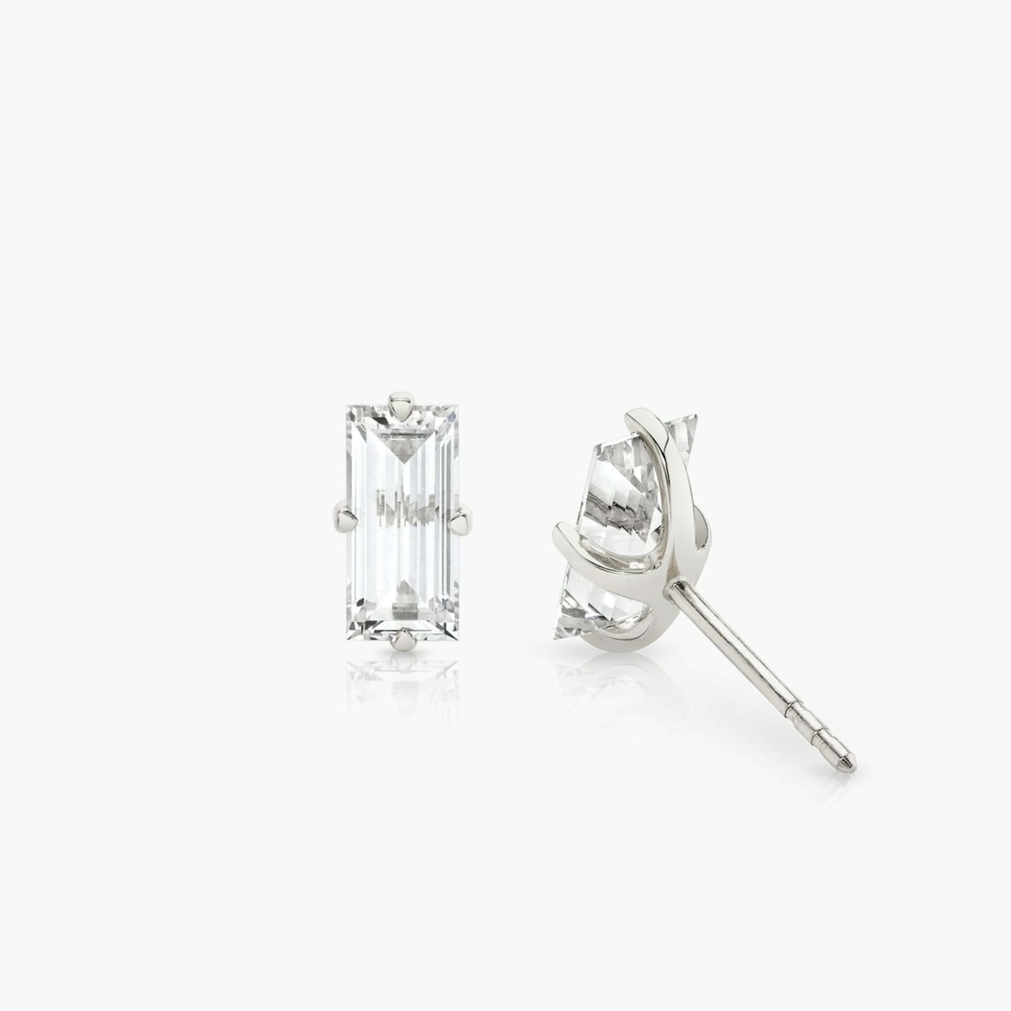 Baguette Earring, Baguette Cut Diamond