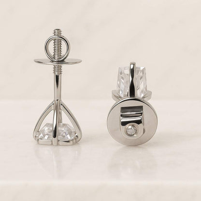Baguette Lab Grown Diamond Stud Earrings