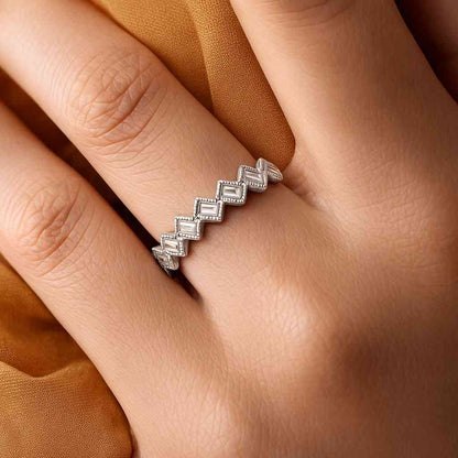 Baguette Ring Diamond Eternity Band Statement Ring Eternity Ring Engagement Ring Promise Ring