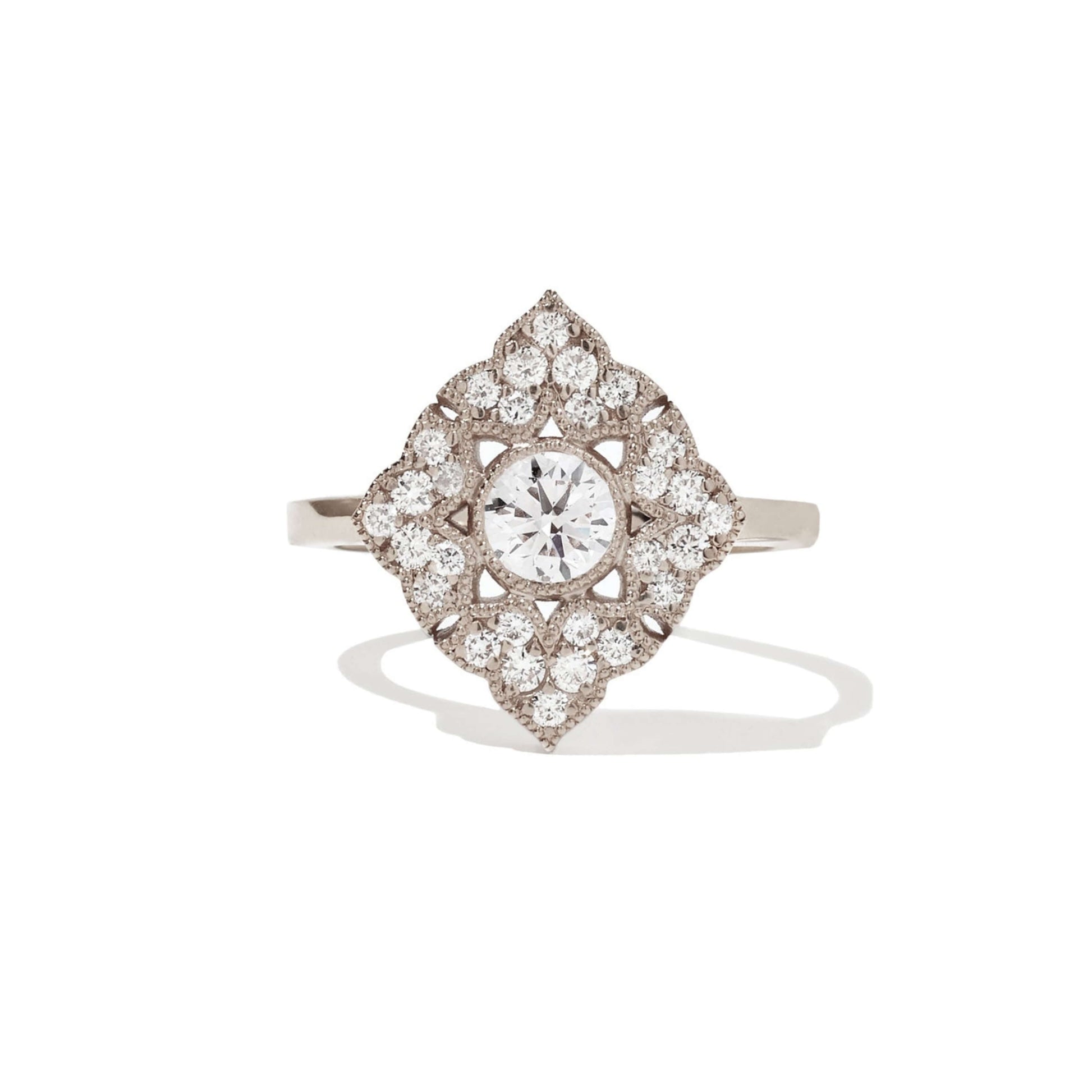 Baroque style engagement ring, art deco engagement ring, art deco ring, Occasional Ring, Vintage Style Ring