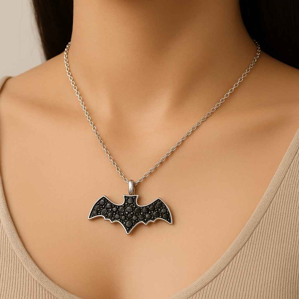 Bat Pendant Hand Cast Gothic Bat Pewter Pendant Handmade Jewelry