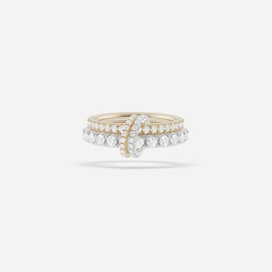Bellanca Diamond Connected Stacker Gold Ring