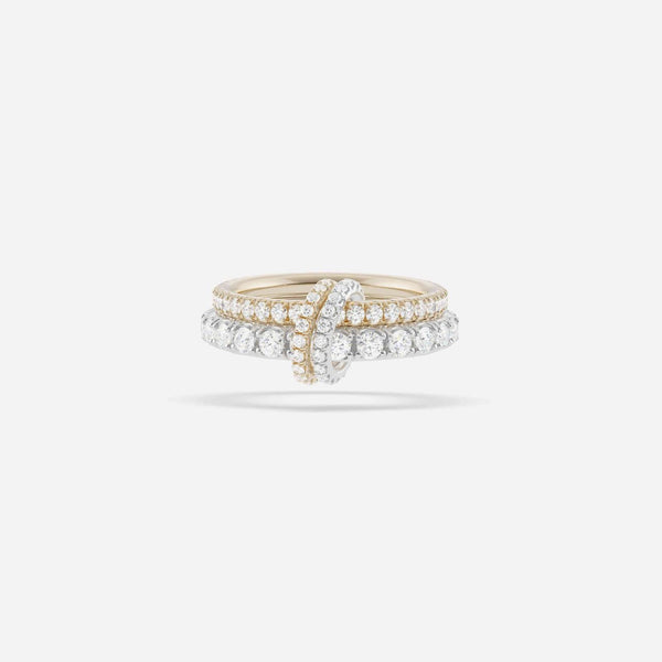 Bellanca Diamond Connected Stacker Gold Ring