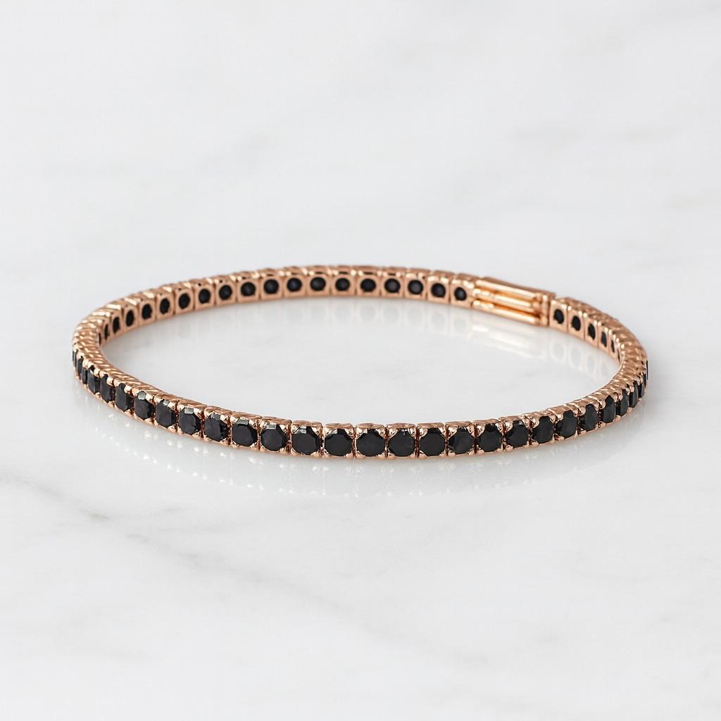 5mm Round Bezel Setting Moissanite Simulate Bracelet Bezel Set Diamond Proposal Bracelet