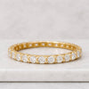 Round Cut Lab Grown Diamond 14K Yellow Gold Eternity Wedding Band
