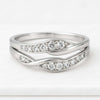 10K Gold Infinity Round Diamond Twisetd Ring