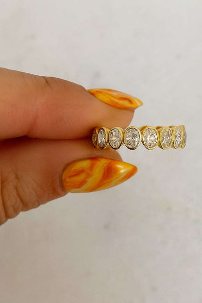 Bezel Set Oval Cut Moissanite Engagement Ring, Love Promise Ring, Solitaire Moissanite Ring, Wedding Gift For Women, Diamond Gift Ring
