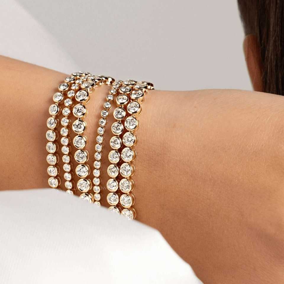 Bezel Set Round Diamond Bracelet