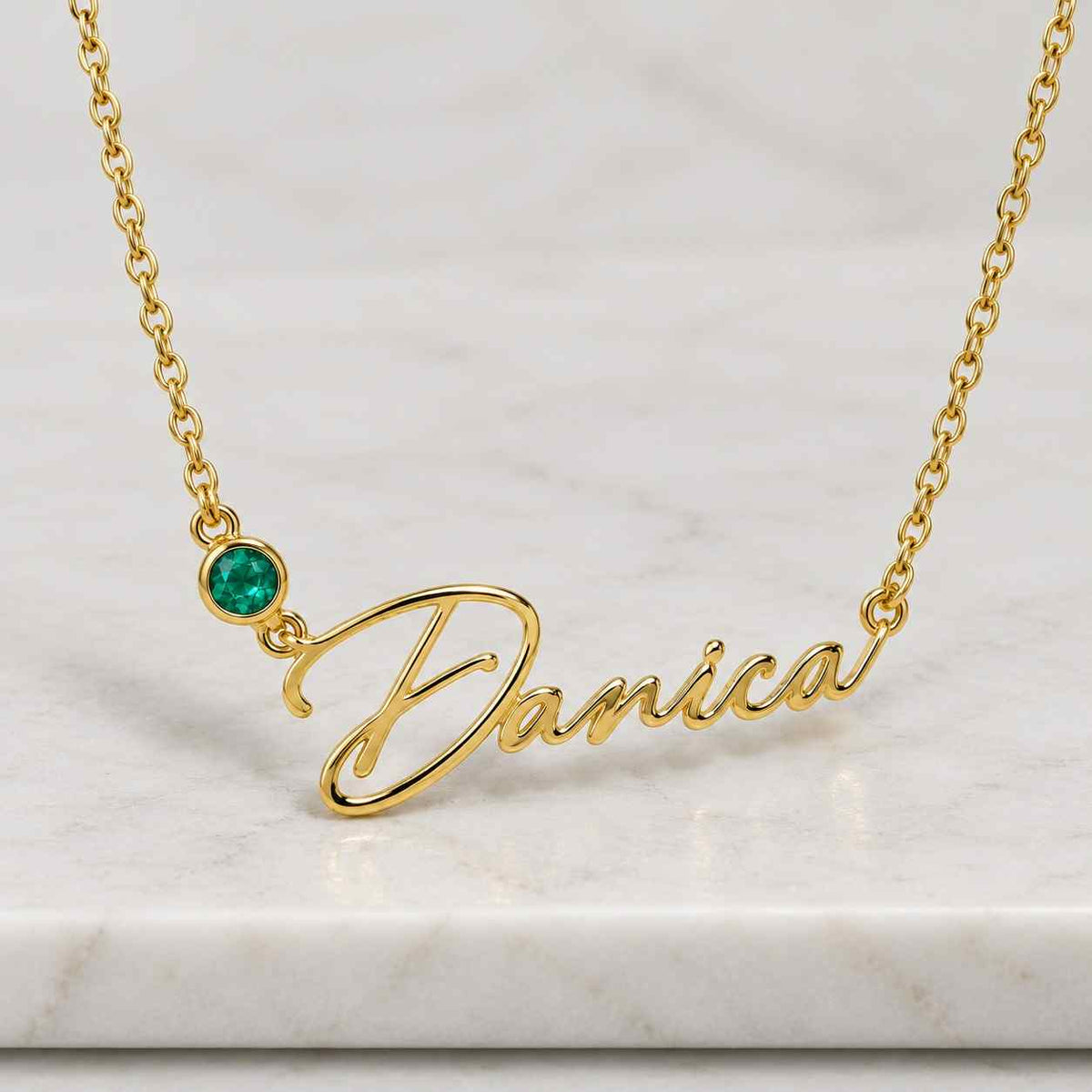 Birthstone Initial Necklace, Personalized Letter Jewelry, Custom Gold Family Necklace, Anniversary Gift for Her, Meaningful Gift for Mom
