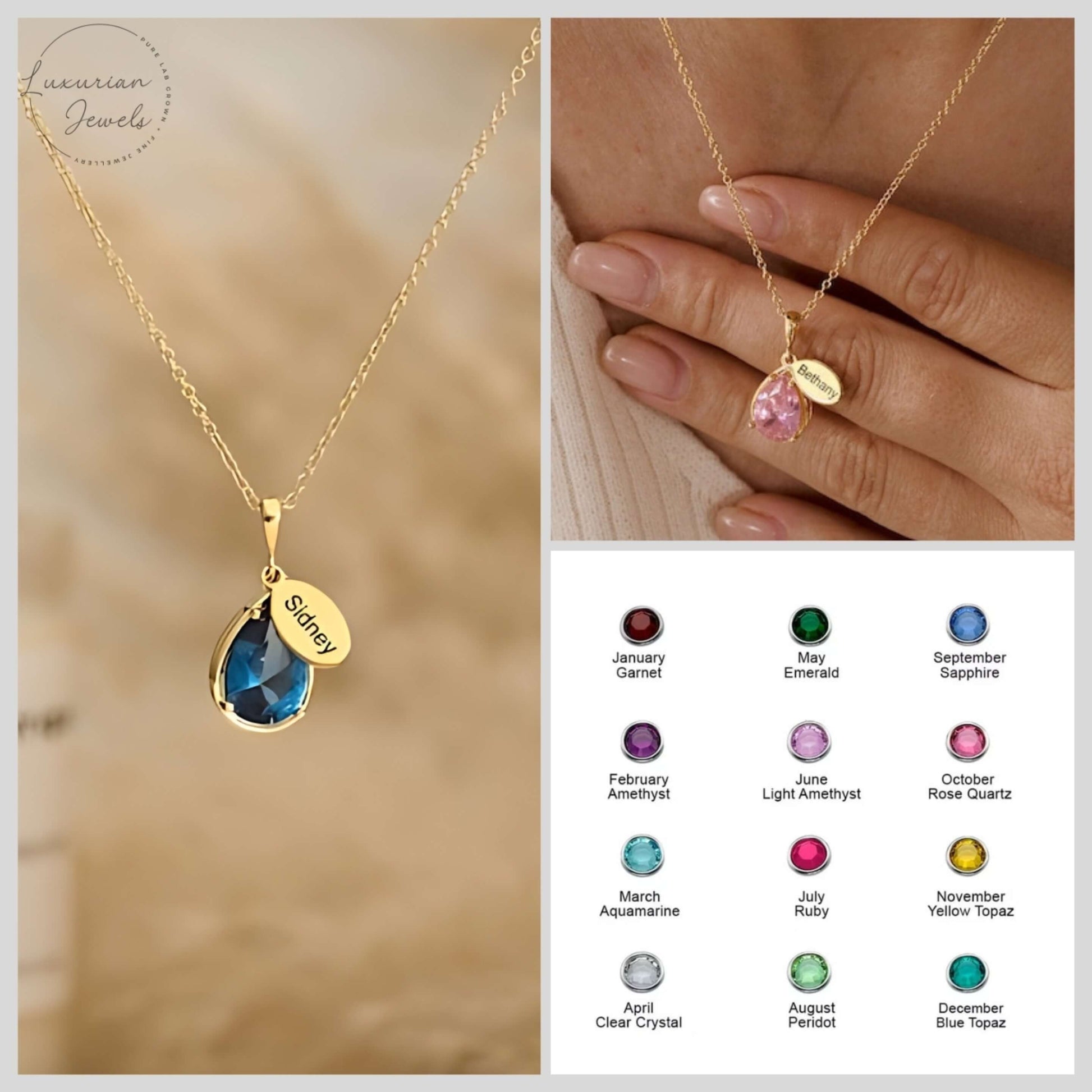 Birthstone Jewelry Birth Month Gift for Her