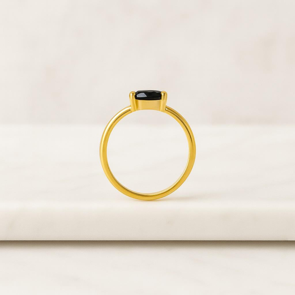 Black Diamond Engagement Ring Bezel Set Solitaire lack Diamond Engagement Ring Pave Halo, Handmade Solitaire