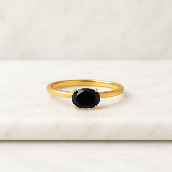 Black Diamond Solitaire Ring Titanium Wedding Ring Anniversary Ring Unique CZ Ring Engagement Band