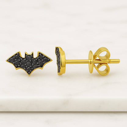 Black Diamond Stud Earrings, 14K White Gold Over Women's Earrings, Men's Earring, Gift for her, Gift for Mom, Bridal Jewelry