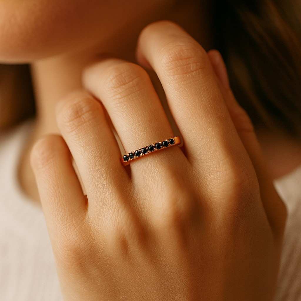 Black Eternity Ring Infinity Ring Eternity Diamond Ring