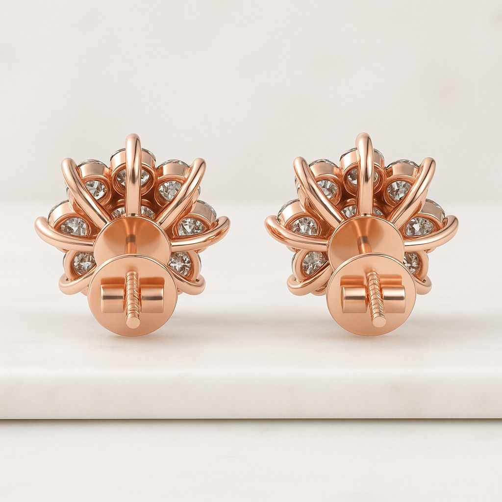 Blue Pear Lab Diamond Drop Earrings 14K White Gold Halo Bridal Earrings