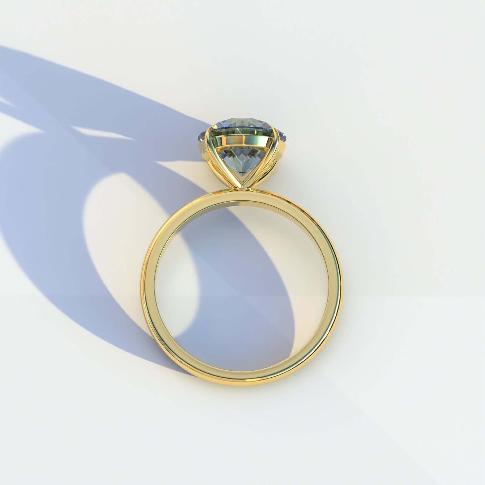 Blue Diamond Engagement Band