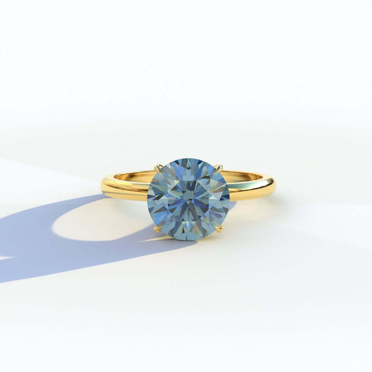 Blue Diamond Engagement Ring