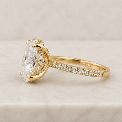 Blue Diamond Ring For Women, IGI Certified Oval Lab Grown Diamond Engagement Ring, Wedding Ring, Anniversary Gift, Colored Diamond Ring