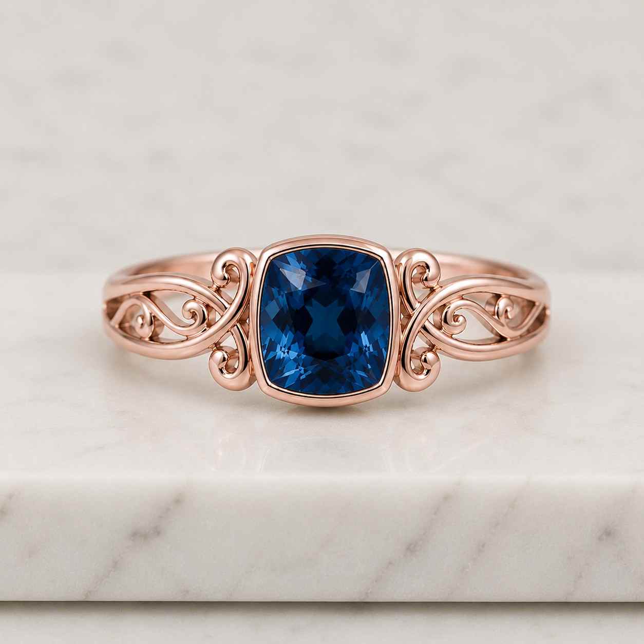 blue topaz diamond ring by caitlyn minimalist • vintage inspired gold engagement ring • diamond promise ring • girlfriend gift 