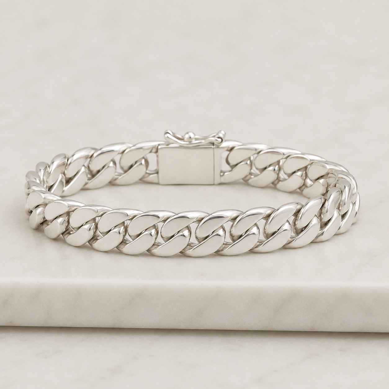 bombe sterling silver chain and bracelet set