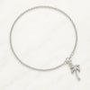 Classic Styles Tiny Palm Tree Anklet Bracelet In 10K White Gold