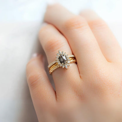 Braided Stackable Ring Diamond Half Eternity Band