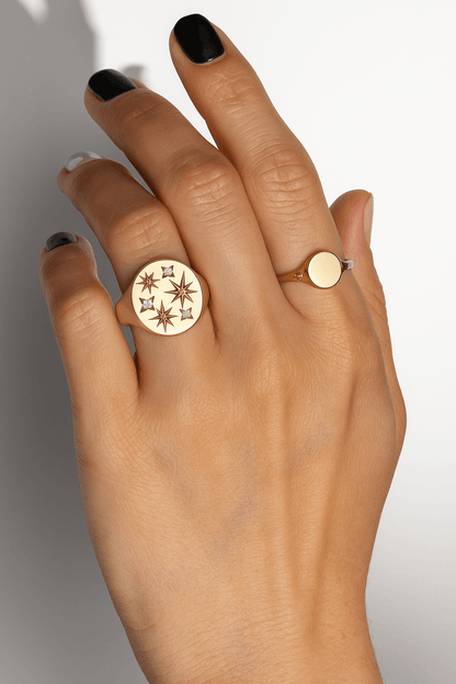 Curved Baguette Diamond Ring by CaitlynMinimalist • Diamond Crown Wave Ring