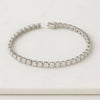 For Prong Round Lab Diamond Tennis Bracelet In 18K White Gold