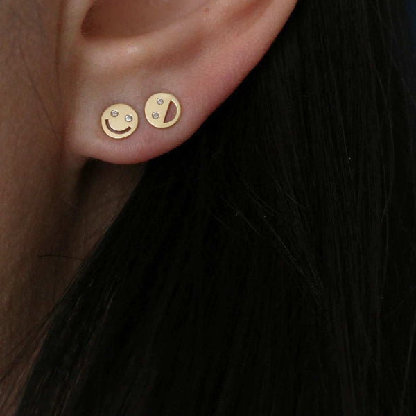 Smiley face Stud Earring