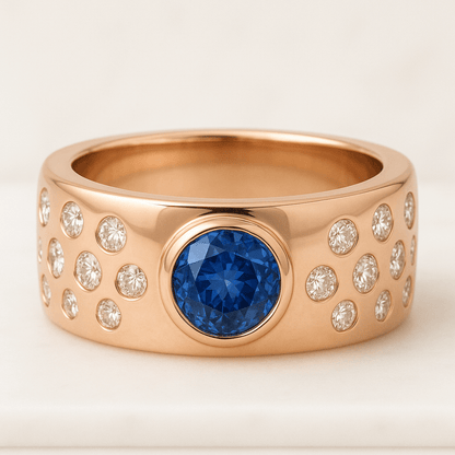 Brilliant Oval Moissanite Hidden Halo Spaced Pavé Engagement Ring 