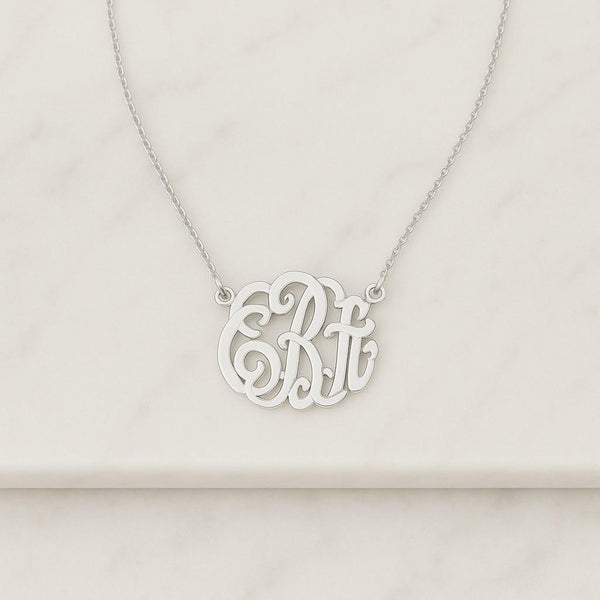 Brushed 10K Gold Statement Pendant Anniversary Gift Family Necklace Mom Gift Christmas Gift for Her