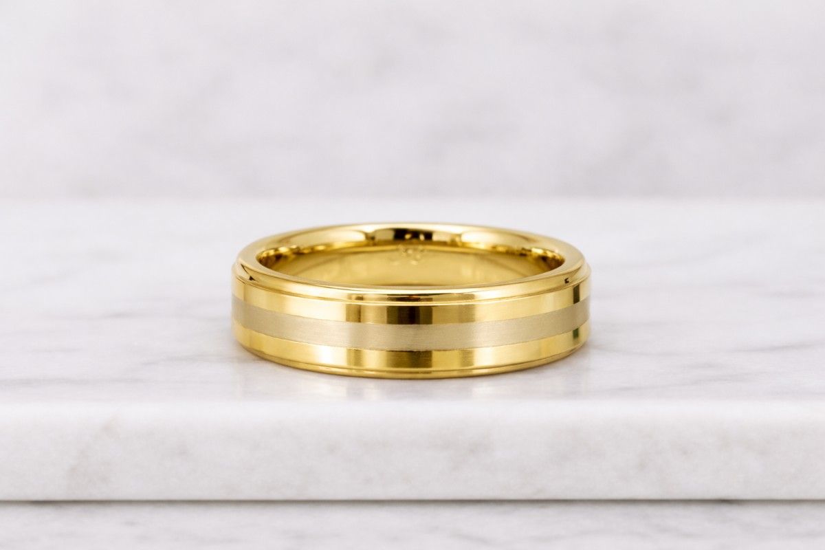 brushed men's promise engagement ring