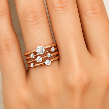 Bubble Diamond Wedding Band 1.60 MM Round Lab Grown Diamond Band Full Eternity Band StackableMatching Band Minimalist Band