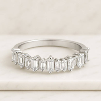 Bubble Prong Set Band Minimalist Band Best Anniversary Gift