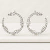 Marquise And Round Lab Grown Diamond Hoop Earrings For Mom