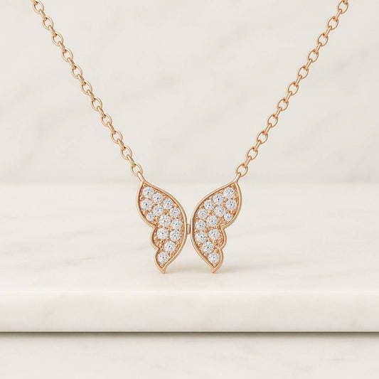 Butterfly Necklace Moissanite Butterfly Necklace