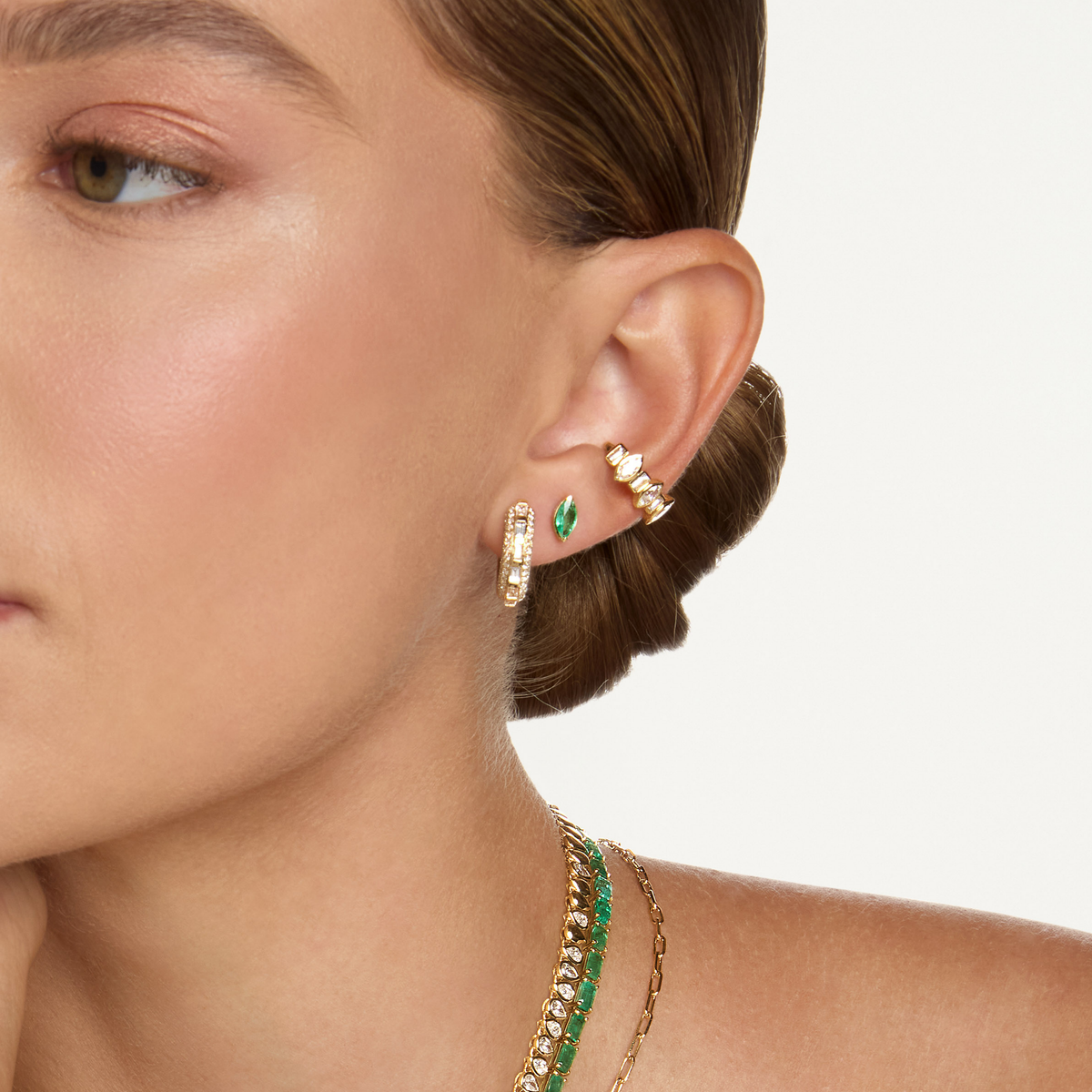 Button Back Round Diamond Earrings Round Cut Lab Grown Diamond Drop Dangle Earrings