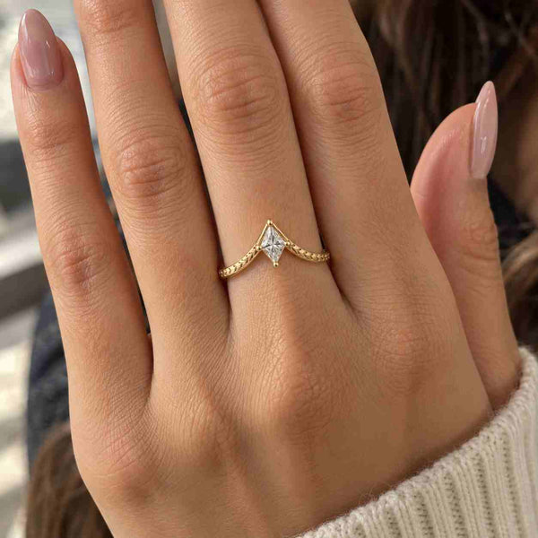 Bypass Diamond Ring  Kite Salt And Pepper Diamond Ring  Vintage Inspired Ring  Dainty Minimalist Ring  Galaxy Diamond Engagement Ring